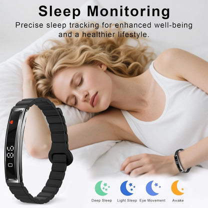 Efolen Reloj Inteligente Mujer Hombre, 16.5G Ultra-Ligero Actividad Pulsera, Monitor 24/7 De Actividad Sueño Y Ritmo Cardíaco, 12 Deportes Pulsera De Actividad, Correa Magnética Con Para Ios Android