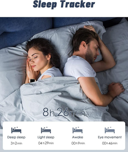 GRV Smartwatch, Pulsera Actividad Inteligente IP68 Impermeable Reloj Inteligente Mujer Hombre Con Pulsómetro Monitor De Sueño Podómetro Notificación De Mensajes Reloj Deportivo