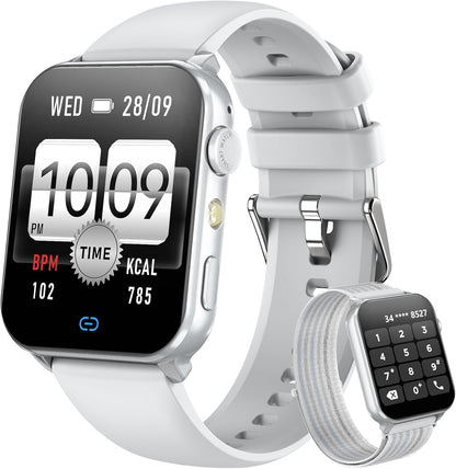 Blackview Reloj Inteligente Hombre Mujer - Llamadas Bluetooth Y Notificación Mensajes, 1,91" Smartwatch Con Linterna LED, Spo2, Pulsómetro, Sueño, Podómetro, Pulsera Actividad Con 100 Modos Deportivos