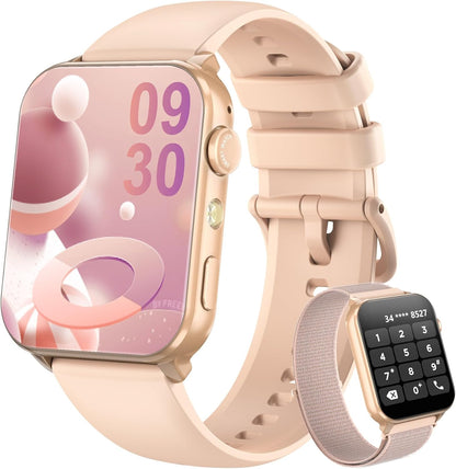 Blackview Reloj Inteligente Mujer - Llamadas Bluetooth Y Notificación Mensajes, 1,91" Smartwatch Mujer Con Linterna LED, Spo2, Pulsómetro, Sueño, Podómetro, Pulsera Actividad Con 100 Modos Deportivos