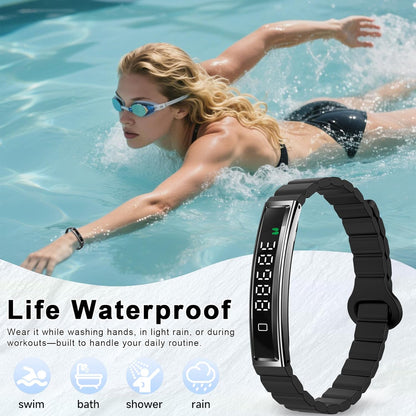 Efolen Reloj Inteligente Mujer Hombre, 16.5G Ultra-Ligero Actividad Pulsera, Monitor 24/7 De Actividad Sueño Y Ritmo Cardíaco, 12 Deportes Pulsera De Actividad, Correa Magnética Con Para Ios Android