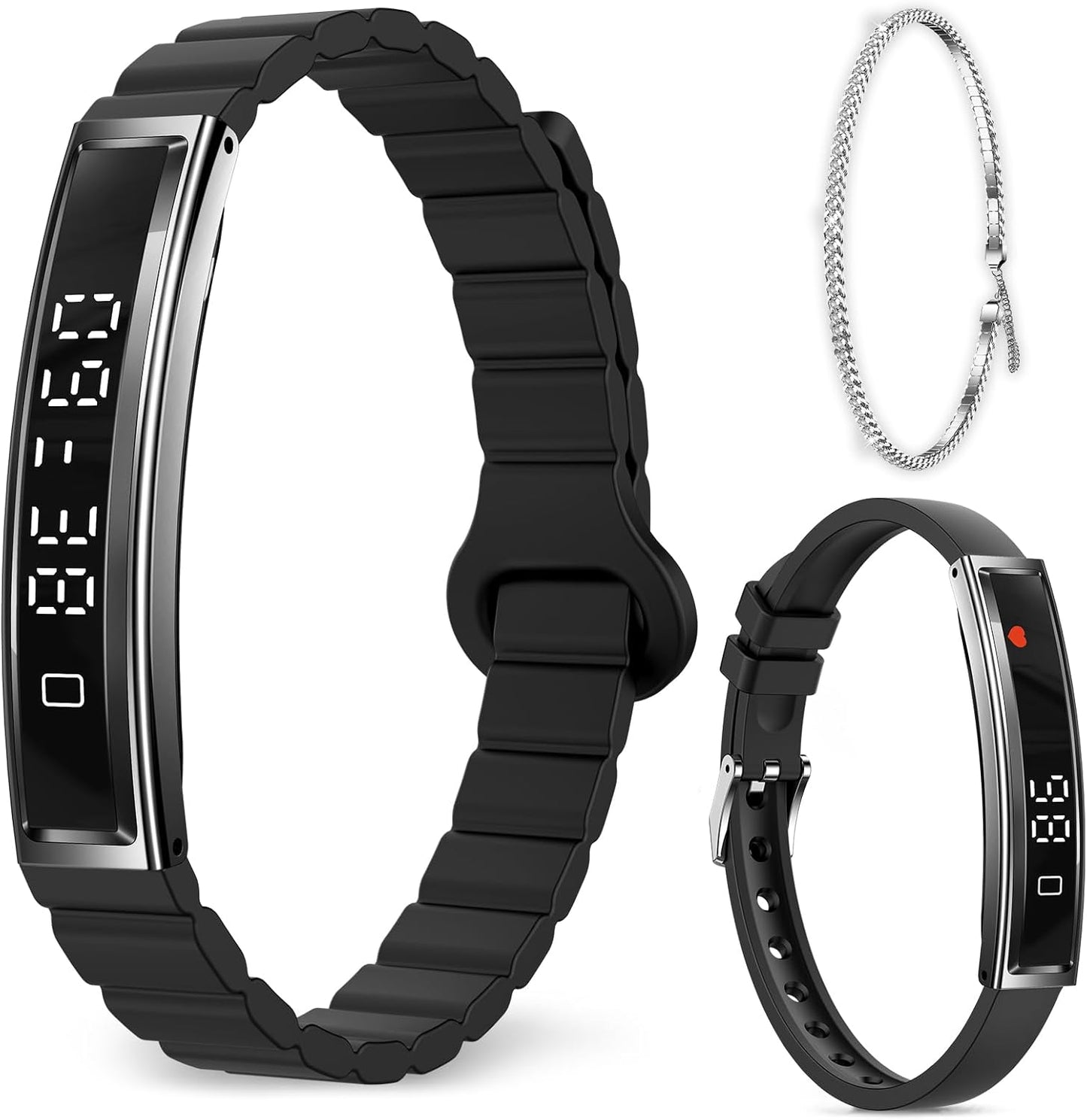 Efolen Reloj Inteligente Mujer Hombre, 16.5G Ultra-Ligero Actividad Pulsera, Monitor 24/7 De Actividad Sueño Y Ritmo Cardíaco, 12 Deportes Pulsera De Actividad, Correa Magnética Con Para Ios Android